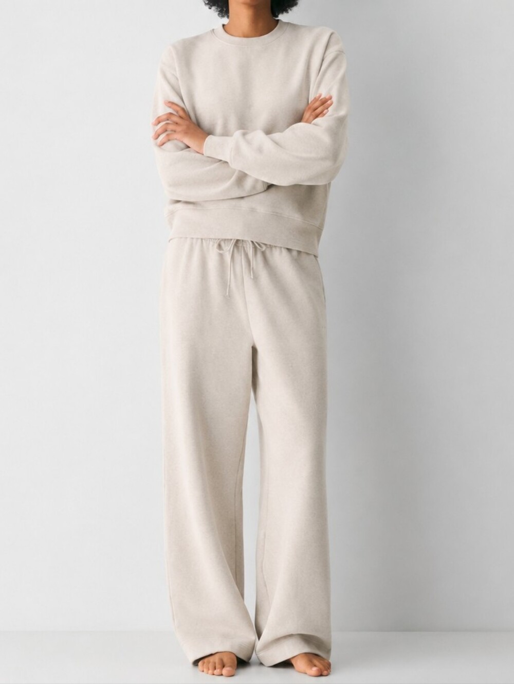 Aritzia Sweatfleece Set Matte Pearl